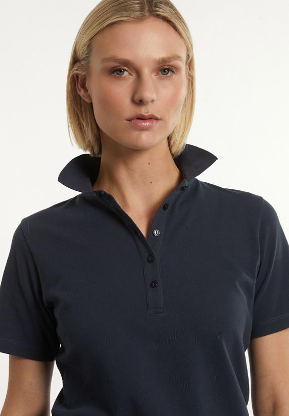River Woods Katoenen Basic Polo Korte Mouwen Navy Blue
