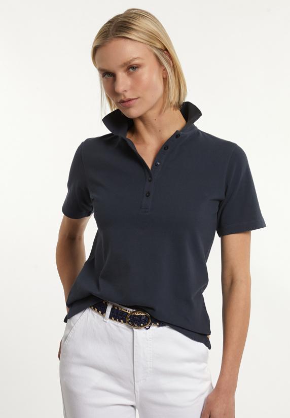 river woods Katoenen basic polo korte mouwen navy blue