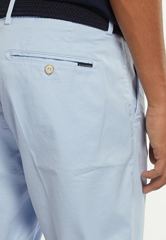 River Woods Katoenen Basic Stretch Chinoshort Glacier