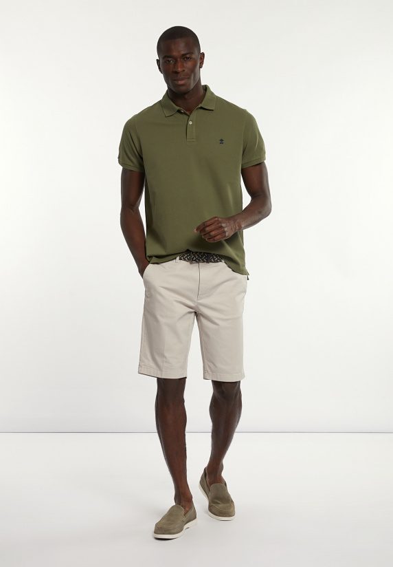 River Woods Katoenen Basic Stretch Chinoshort Lt Sand