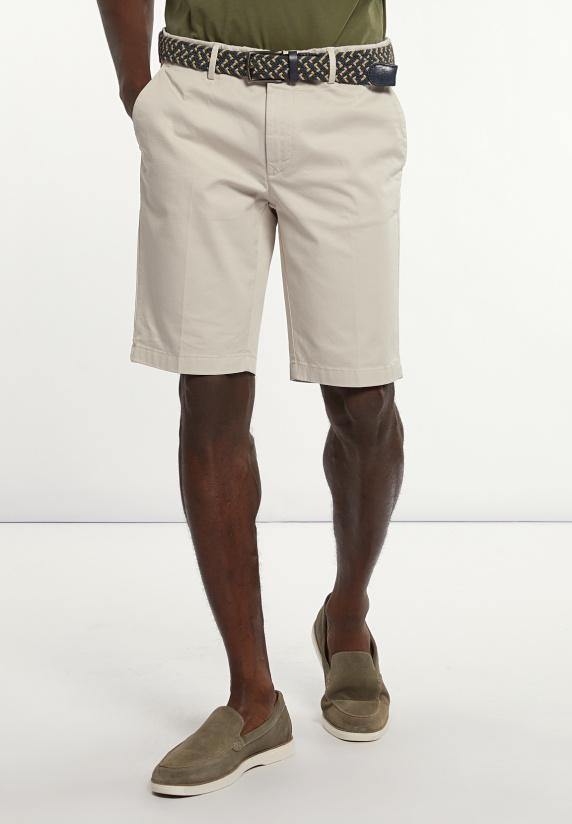 River Woods Katoenen Basic Stretch Chinoshort Lt Sand