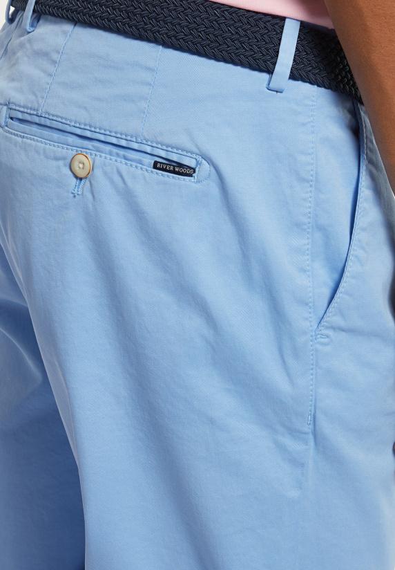 River Woods Katoenen Basic Stretch Chinoshort Porcelaine