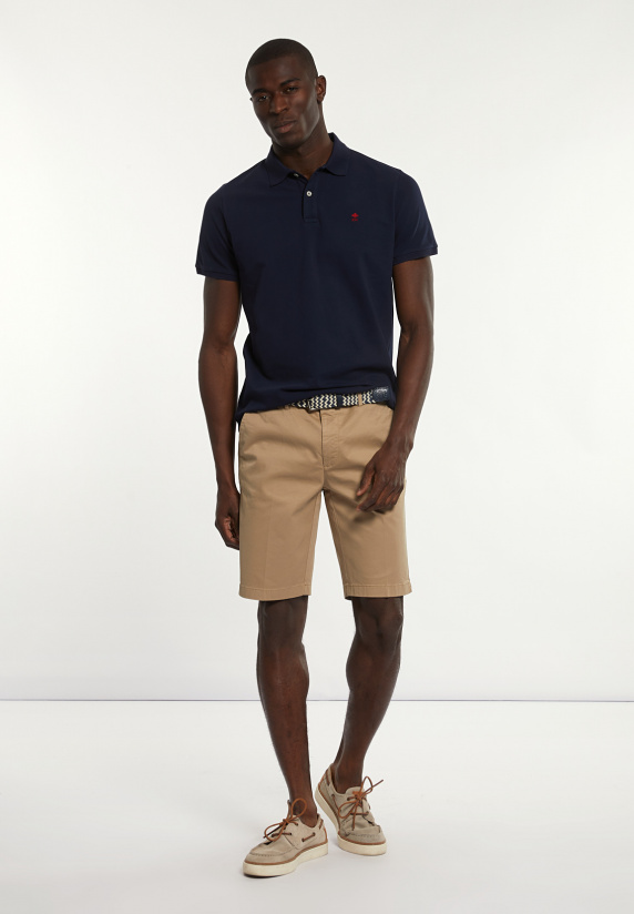 River Woods Katoenen Basic Stretch Chinoshort Wheat