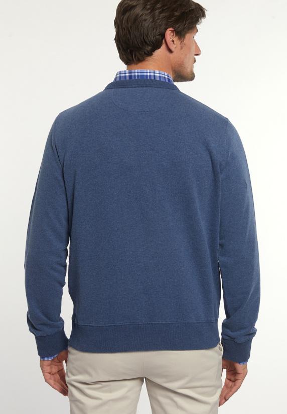 River Woods Katoenen Basic Trui Ronde Hals Dk Moonlight Mix