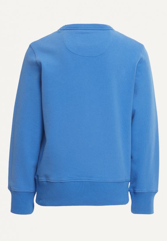 River Woods Katoenen Basic Trui Ronde Hals Soft Azure