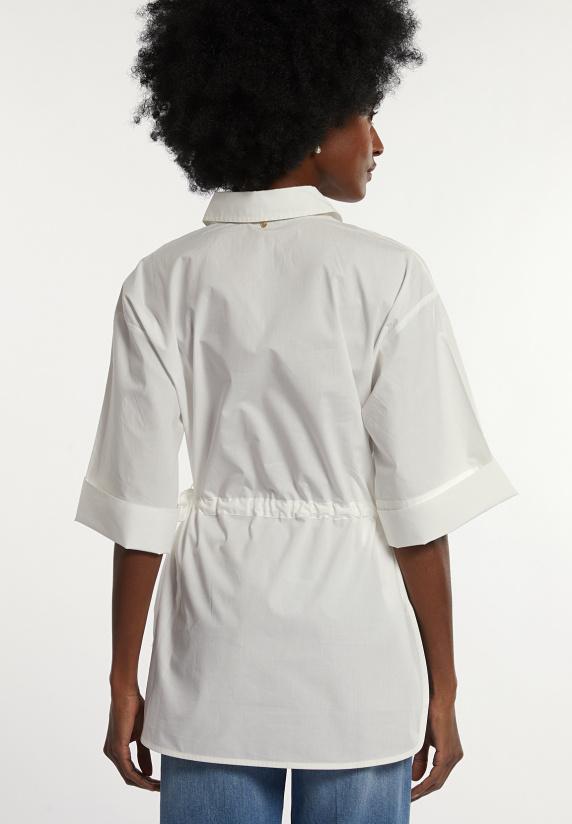 River Woods Katoenen Blouse Wijde Elleboogmouwen écru