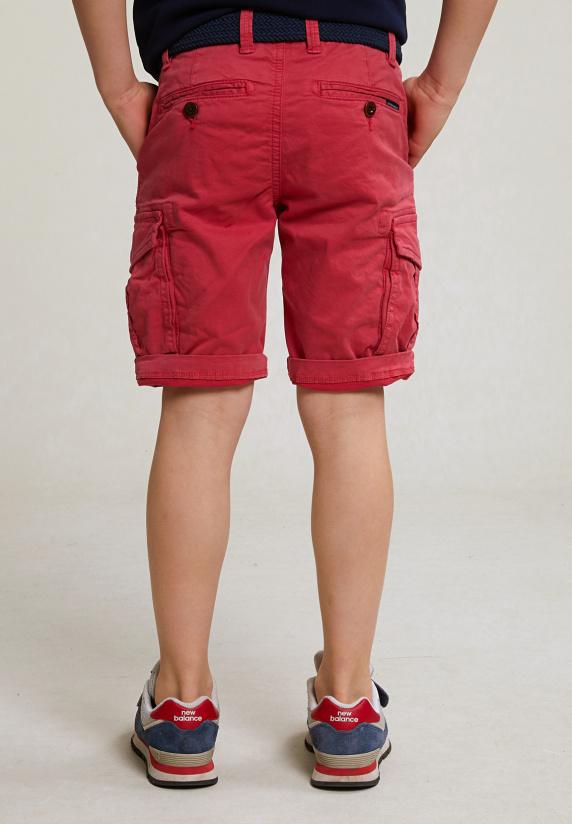 River Woods Katoenen Cargo Short Stretch Bloody Mary