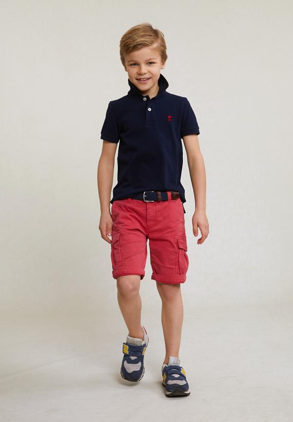 River Woods Katoenen Cargo Short Stretch Bloody Mary