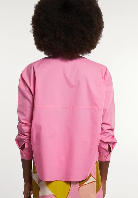 River Woods Katoenen Effen Blouse Lange Mouwen Roze