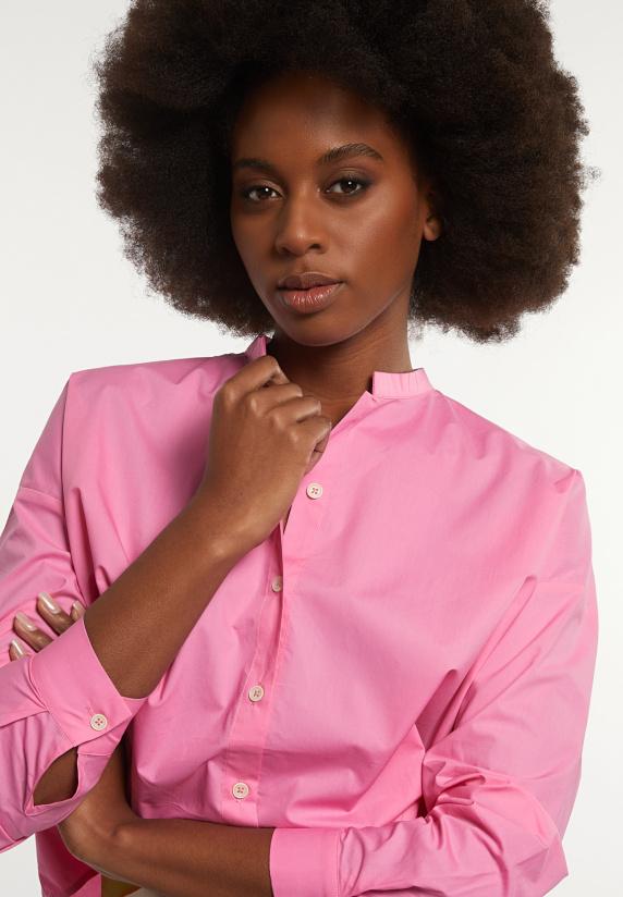 River Woods Katoenen Effen Blouse Lange Mouwen Roze