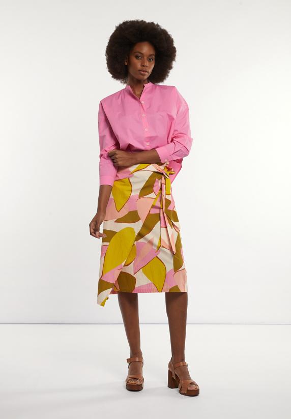 River Woods Katoenen Effen Blouse Lange Mouwen Roze