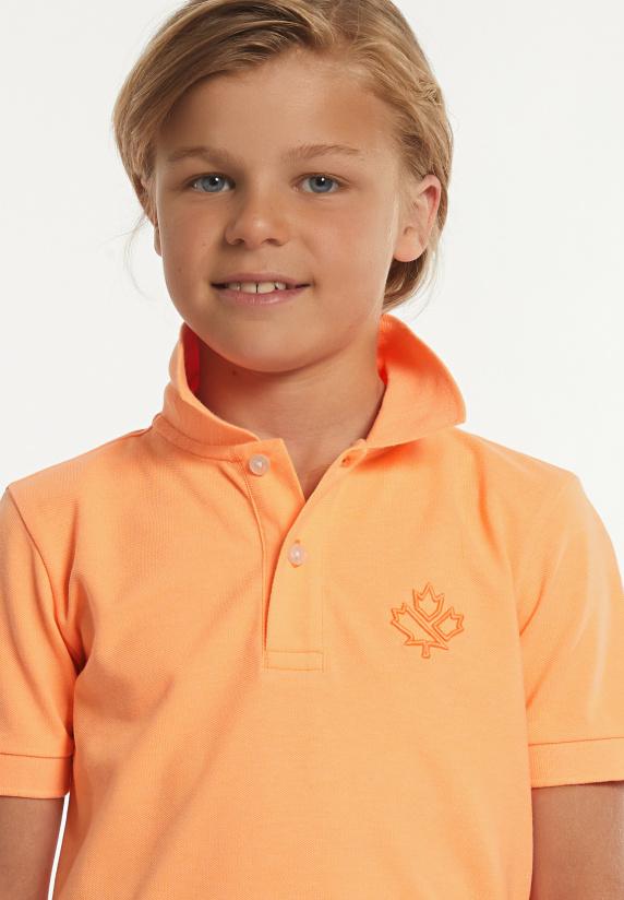 River Woods Katoenen Fancy Sportieve Pique Polo Neon Orange