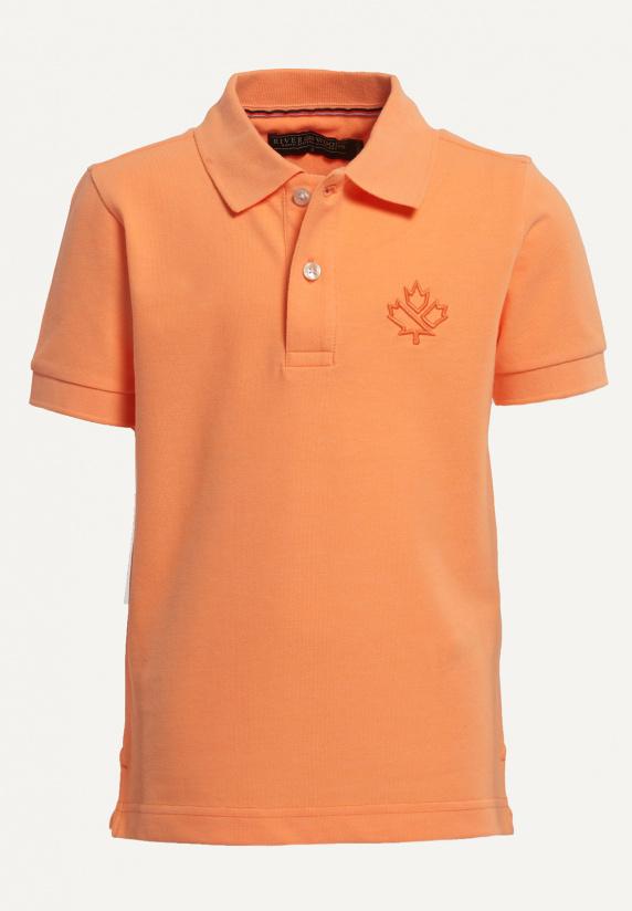 river woods Katoenen fancy sportieve pique polo neon orange