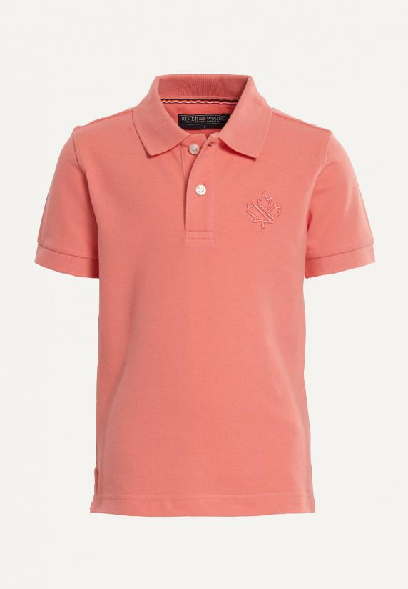 river woods Katoenen fancy sportieve pique polo pastel red