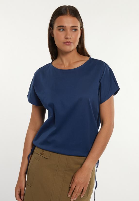 river woods Katoenen fancy T-shirt ronde hals blauw