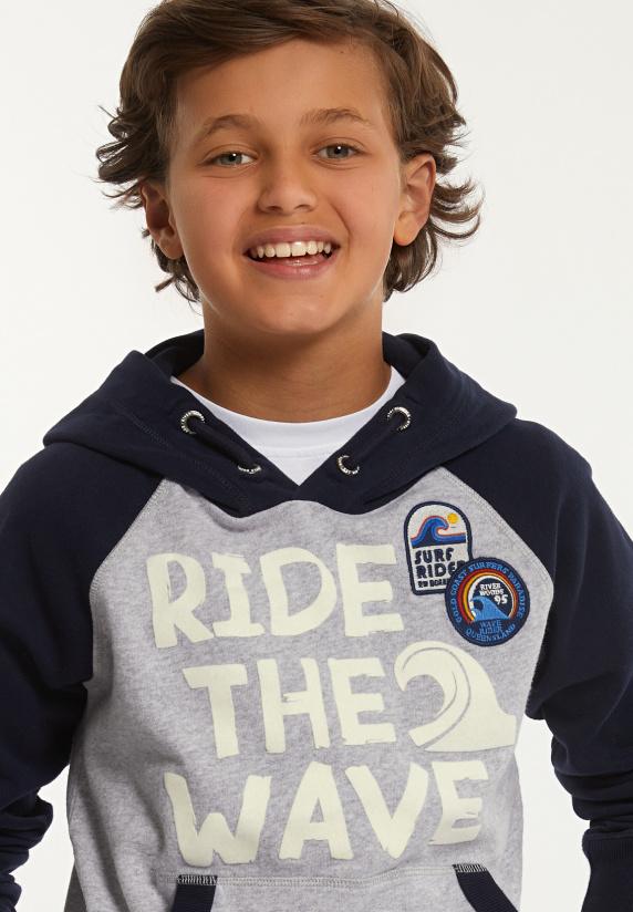 River Woods Katoenen Fantasie Hoodie Pearl Grey Mix