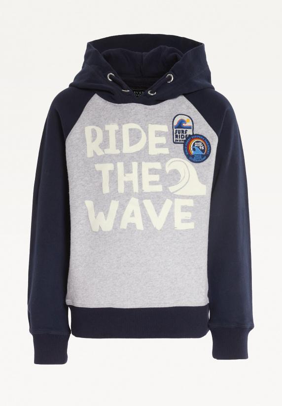 river woods Katoenen fantasie hoodie pearl grey mix