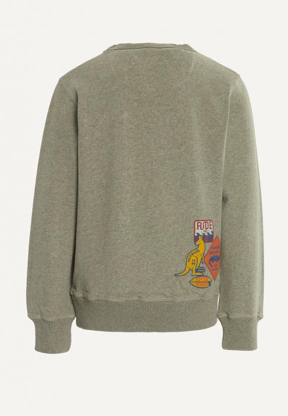 River Woods Katoenen Fantasietrui Ronde Hals Jade Mix