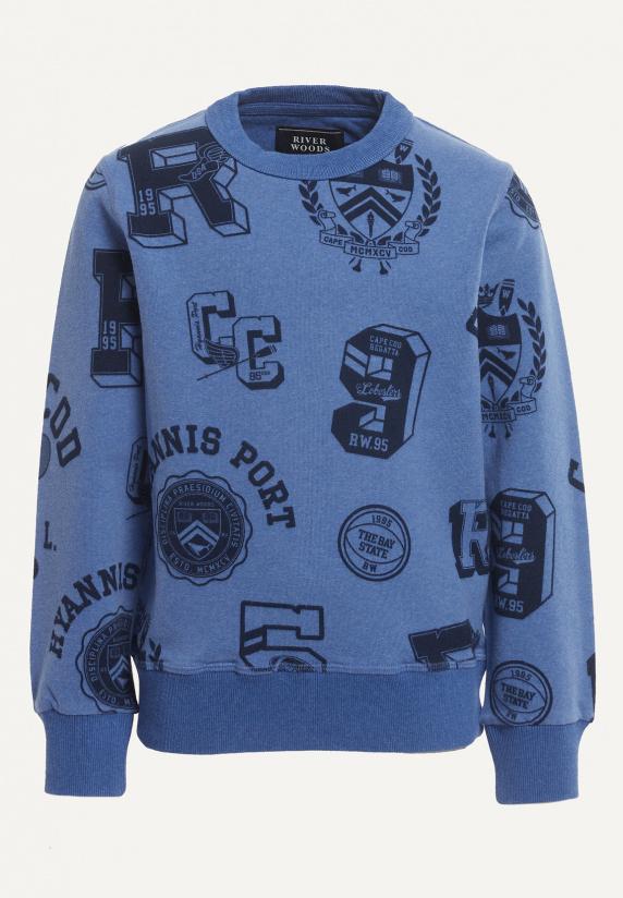 river woods Katoenen fantasietrui ronde hals persian blue mix