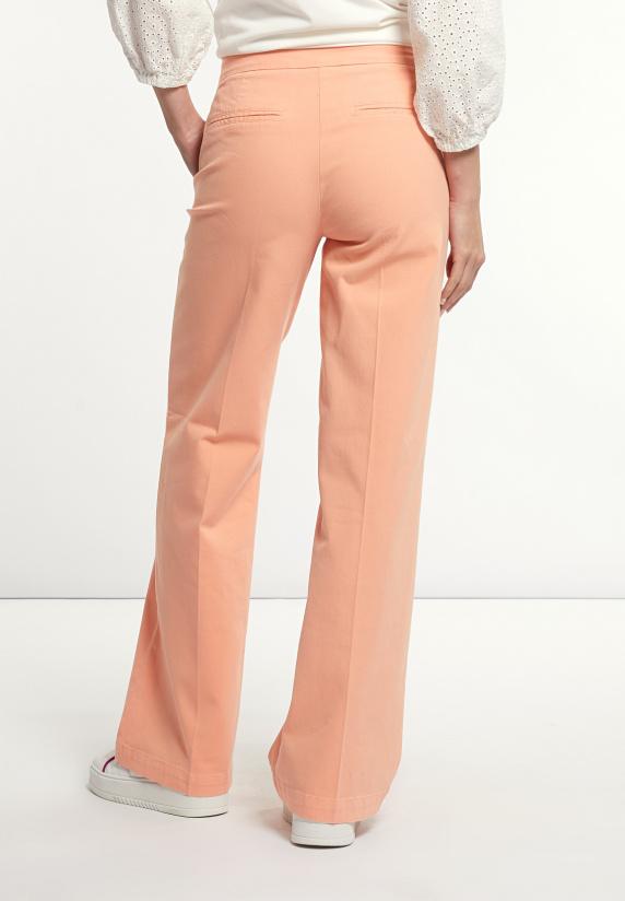 River Woods Katoenen Klassieke Stretch Broek Oranje