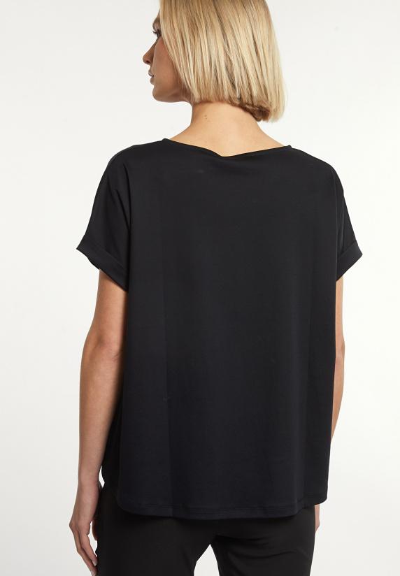 River Woods Katoenen Oversized T-shirt Ronde Hals Korte Mouwen Zwart