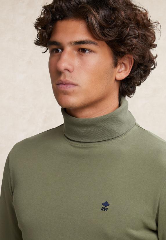 River Woods Katoenen Rolkraag T-shirt Lange Mouwen Fynboss