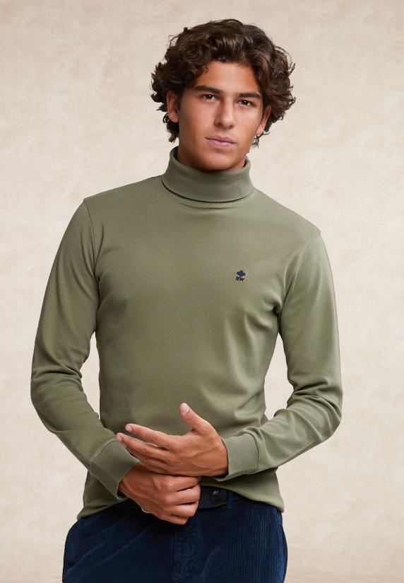 river woods Katoenen rolkraag T-shirt lange mouwen fynboss