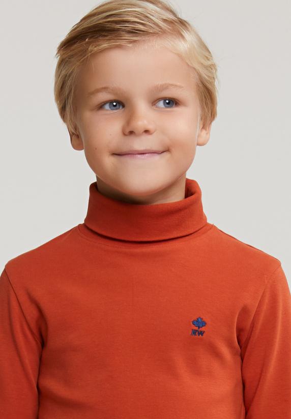 River Woods Katoenen Rolkraag T-shirt Lange Mouwen Sunset