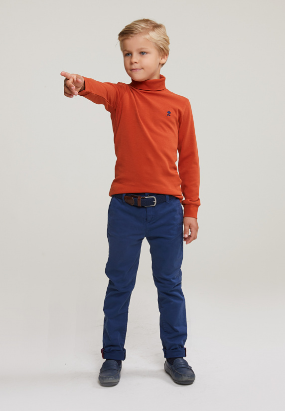 River Woods Katoenen Rolkraag T-shirt Lange Mouwen Sunset