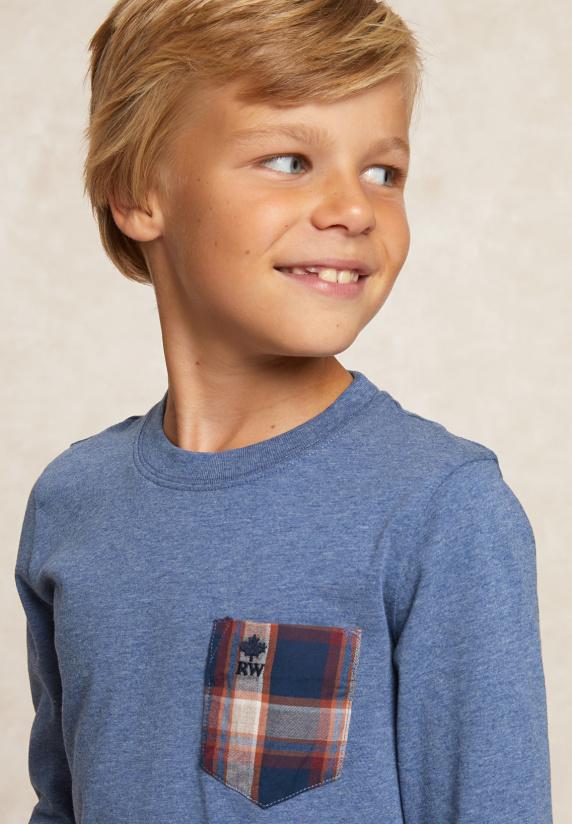 River Woods Katoenen T-shirt Borstzak Night Sky Mix