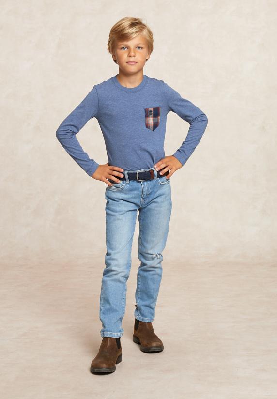 River Woods Katoenen T-shirt Borstzak Night Sky Mix