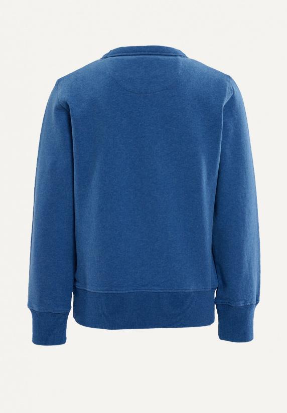 River Woods Katoenen Trui Ronde Hals Persian Blue Mix