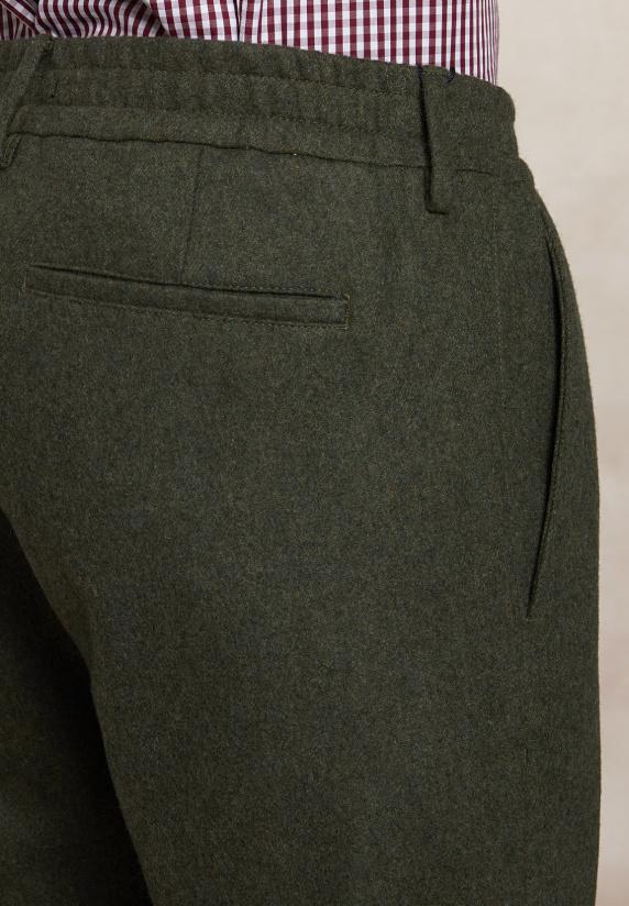 River Woods Klassieke Flanellen Broek Elastische Taille Groen