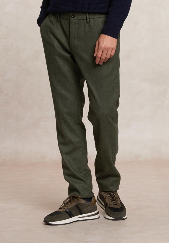 river woods Klassieke flanellen broek elastische taille groen