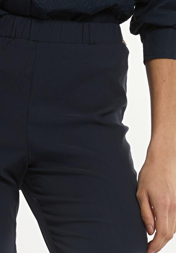 River Woods Klassieke Getailleerde Broek Elastische Taille Navy