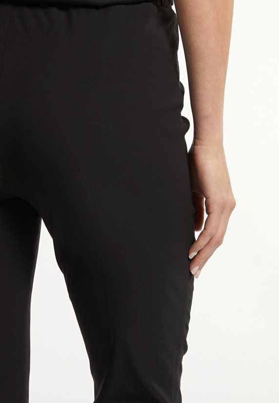 River Woods Klassieke Getailleerde Broek Elastische Taille Zwart