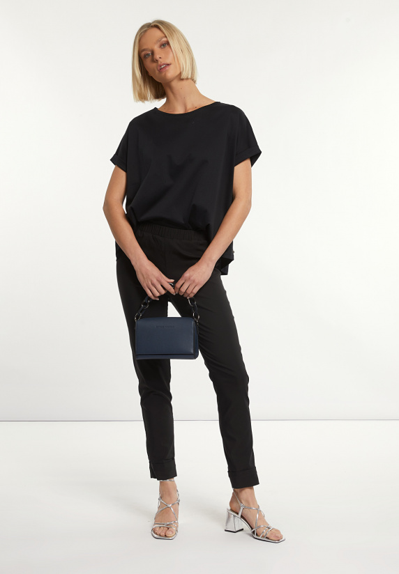 river woods Klassieke getailleerde broek elastische taille zwart