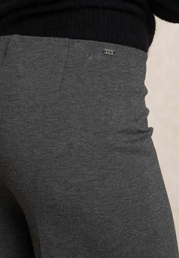 River Woods Klassieke Wijde Broek Elastische Taille Grijs