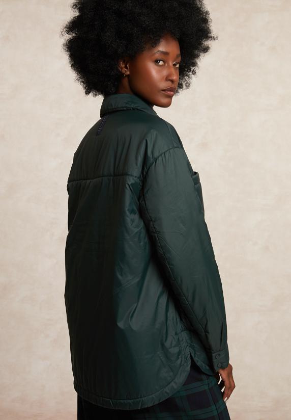 River Woods Licht Gewatteerd Jasje Opgestikte Zakken Groen