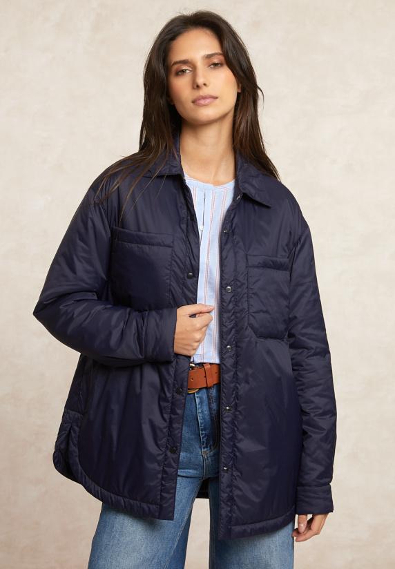 river woods Licht gewatteerd jasje opgestikte zakken navy