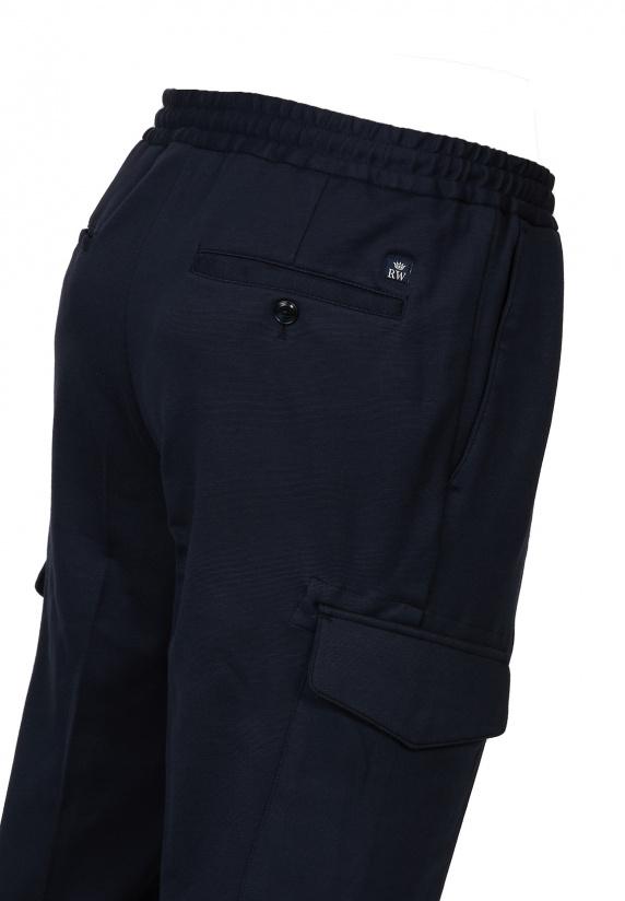 River Woods Marineblauwe Cargo Joggingbroek In Blauw