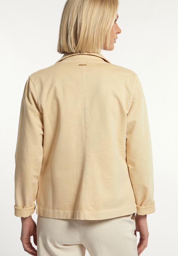 River Woods Molleton Effen Blazer Lange Mouwen Beige