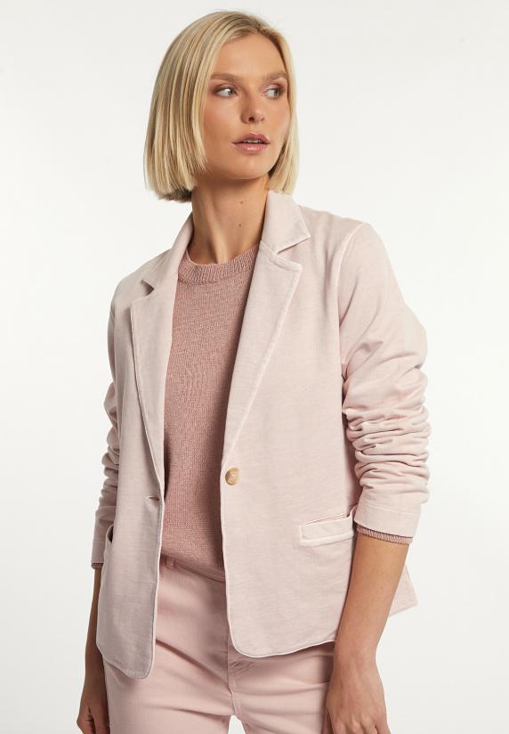 River Woods Molleton Effen Blazer Lange Mouwen Roze