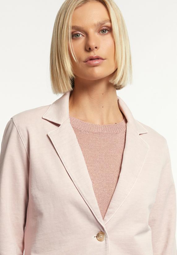 River Woods Molleton Effen Blazer Lange Mouwen Roze