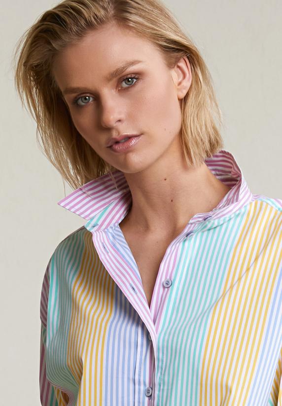 River Woods Multi Wijde Geknoopte Gestreepte Blouse