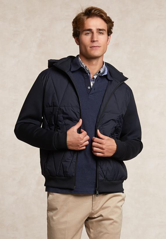 river woods Neopreen gewatteerde jas met kap admiral