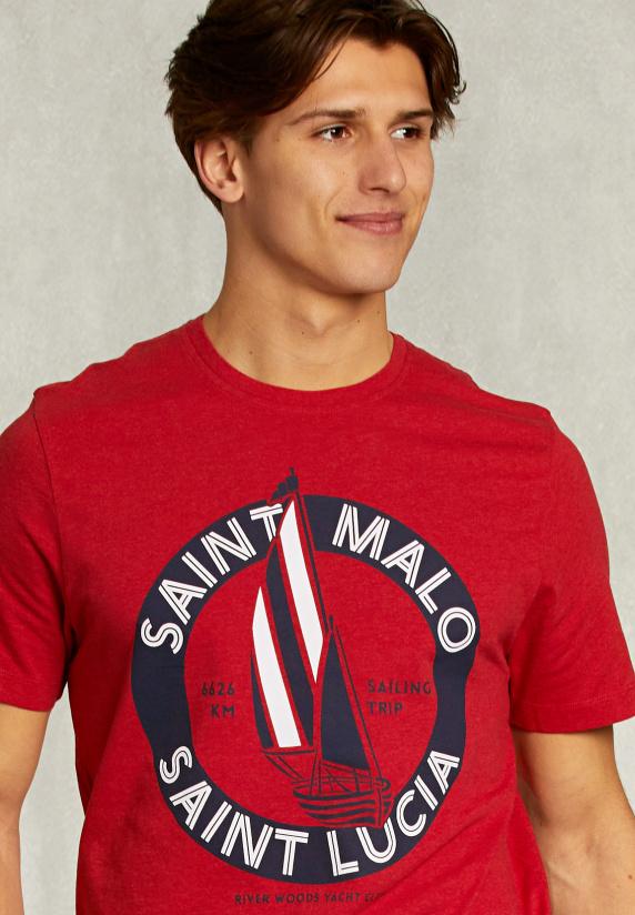 River Woods Normal Fit Basic T-shirt Bloody Mary Mix