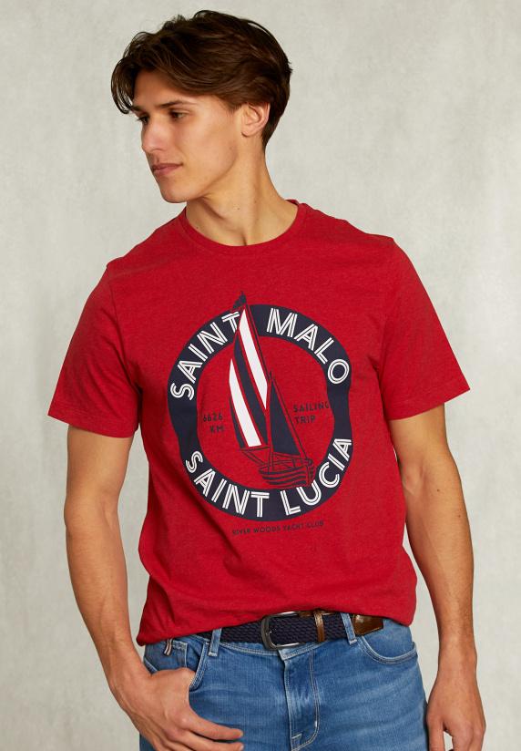 River Woods Normal Fit Basic T-shirt Bloody Mary Mix