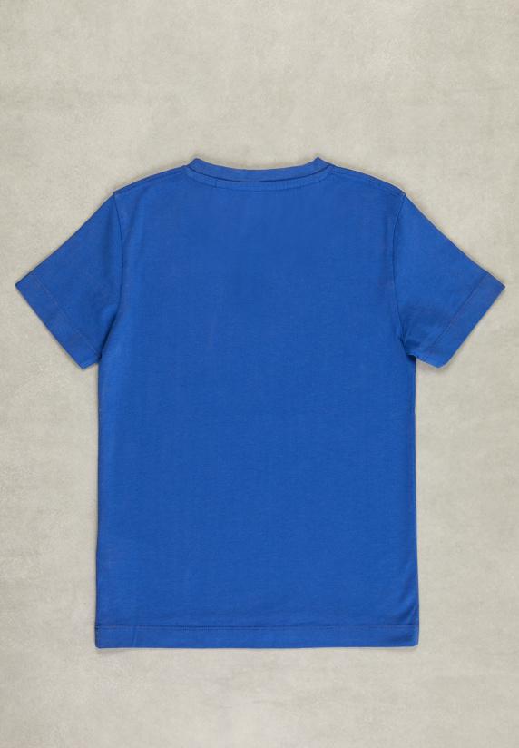 River Woods Normal Fit Basic T-shirt Caribbean Blue