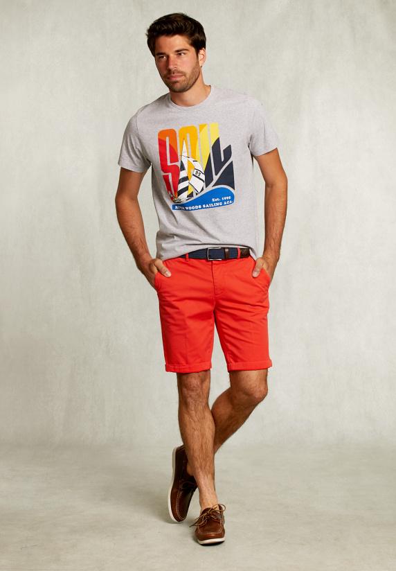 River Woods Normal Fit Basic T-shirt Dark Oyster Mix